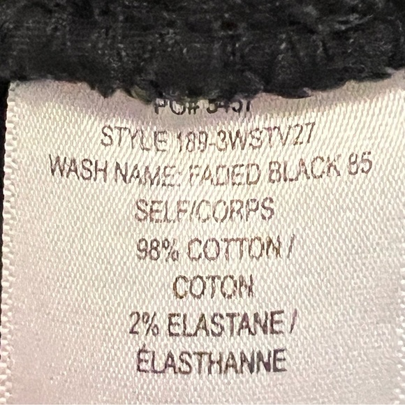 Re/Done 70s High Rise Black Cropped Button Fly Frayed Hem Jeans 24 - Picture 13 of 16